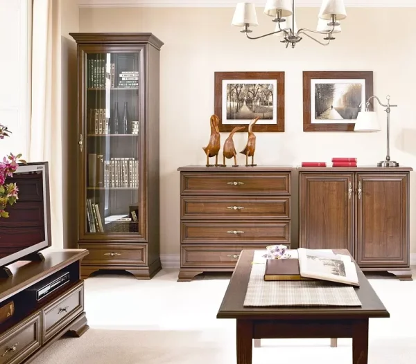 Комод с четырьмя ящиками Кентаки KOM4S каштан