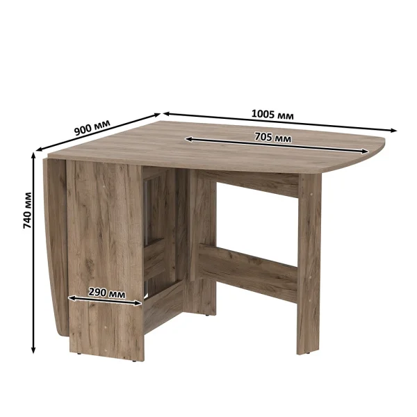 Стол-книжка раскладной 1-65 дуб крафт табачный Стол-книжка раскладной 1-65 дуб крафт табачный