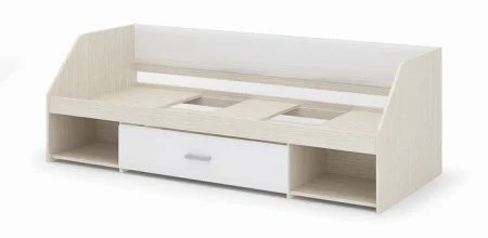 Кровать Симба дуб белфорт/белый глянец