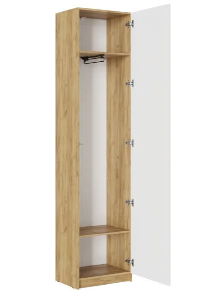 Шкаф Бостон ШК-003 дуб крафт золотой/белый глянец