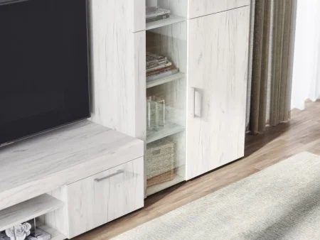 Модульная гостиная Гранд дуб крафт белый