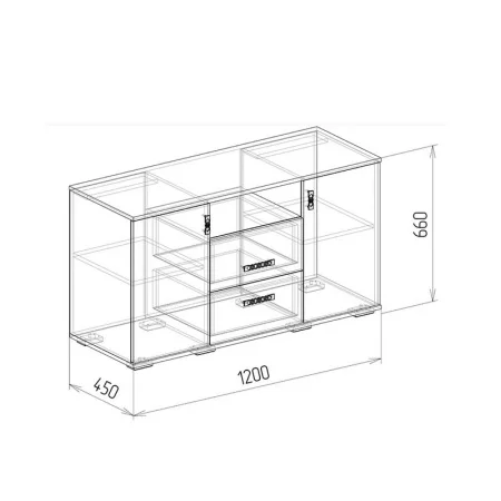 Тумба ТВ №18 Нежность бодега/рельеф пастель