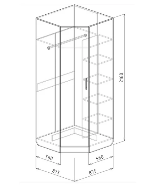 Шкаф угловой Светлана №14 дуб бунратти/бодега