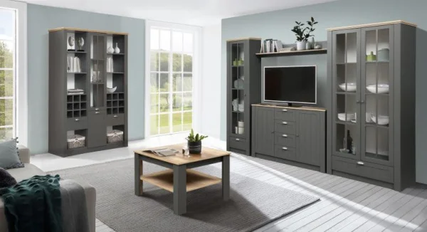 Шкаф комбинированный Прованс 37.05 диамант серый