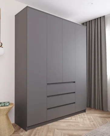 Шкаф для одежды с ящиками Мори МШ 1600.1 графит