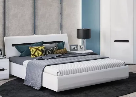 Кровать Ацтека LOZ160 белый глянец