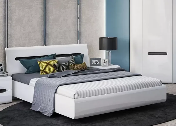 Кровать Ацтека LOZ160 белый глянец