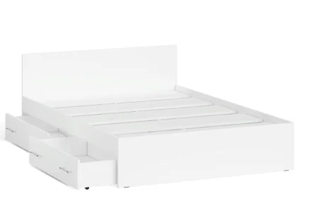 Кровать с ящиками Мори белый
