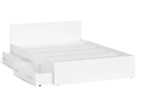 Кровать с ящиками Мори белый