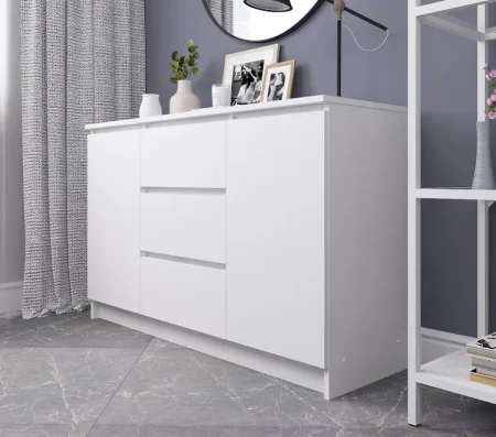 Комод с ящиками и дверками Мори МК 1203 белый