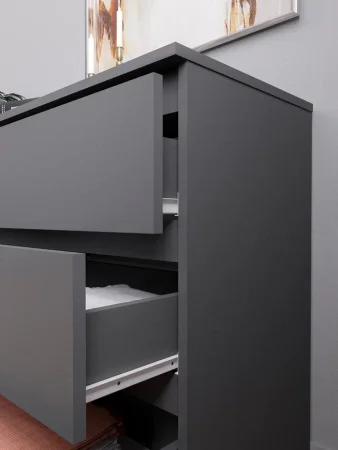 Комод 3 ящика Мори МК 803 графит