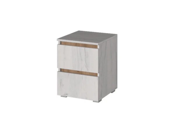 Тумба прикроватная Лиана дуб крафт белый/дуб крафт золотой