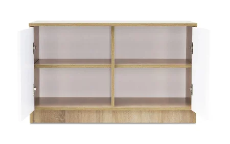 Антресоль-тумба универсальная Челси дуб сонома/белый глянец