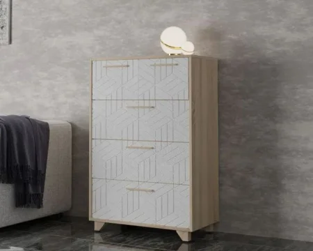 Комод Амстердам дуб сонома/белый матовый