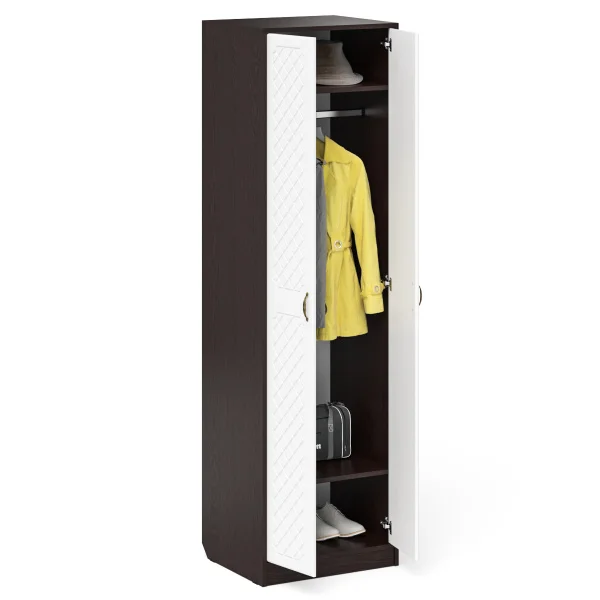 Шкаф П-6 венге/белое дерево фрезеровка ромб