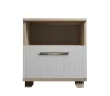 Тумба прикроватная Копенгаген с ящиком дуб сонома/белый матовый
