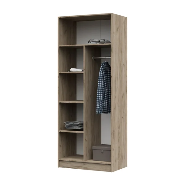 Шкаф с перегородкой Бася ШК 556 дуб крафт серый/дуб крафт белый