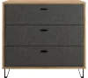 Комод с 3 ящиками Грейс KOM3S дуб наварра/графит