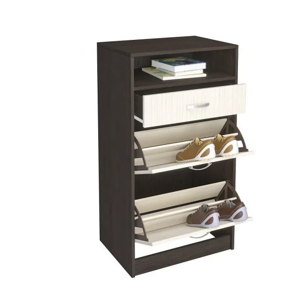 Тумба для обуви Вега ОБ-3 венге/дуб белфорд Тумба для обуви Вега ОБ-3 венге/дуб белфорд