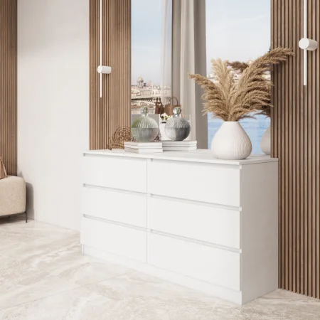 Комод Охта Лайт 1380.6 белый