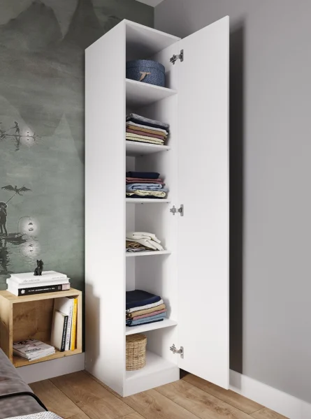 Пенал Челси 1 створка белый/белый глянец Пенал Челси 1 створка белый/белый глянец