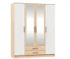 Шкаф 4-х створчатый Мартина дуб сонома/белый глянец