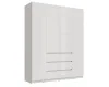 Шкаф Челси 1600 белый/белый глянец
