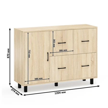 Комод 125-1204 дуб сонома