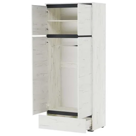 Шкаф Гретта 4С1Я дуб крафт белый/антрацит