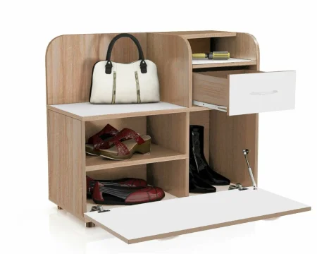 Тумба в прихожую П-5 800 дуб сонома/белый