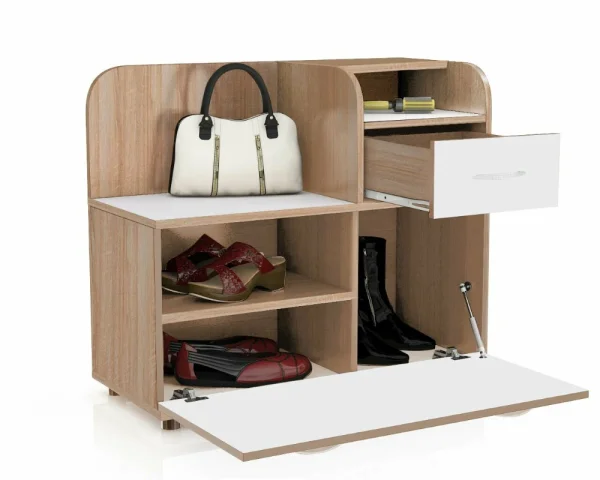 Тумба в прихожую П-5 800 дуб сонома/белый