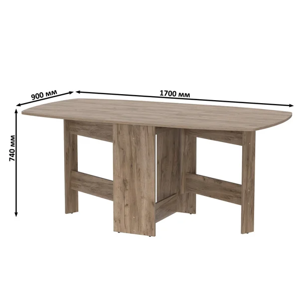 Стол-книжка раскладной 1-65 дуб крафт табачный Стол-книжка раскладной 1-65 дуб крафт табачный