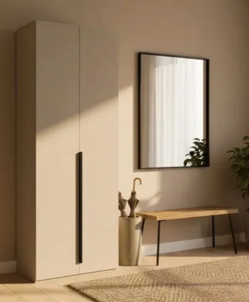 Шкаф 2-х дверный Пальма 800 сатин