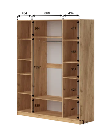 Шкаф Ньерд 1800 дуб вотан/белый софт