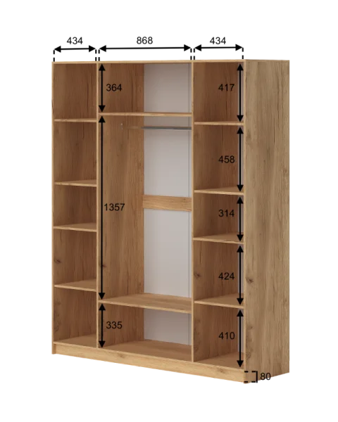 Шкаф Ньерд 1800 дуб вотан/белый софт