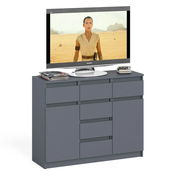 Комод с ящиками и дверками МК 1200.4 графит