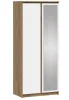 Шкаф 2-х дверный Ламия ШК 062 с зеркалом дуб крафт золотой/белый бриллиант