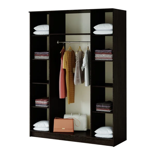 Шкаф 4-х створчатый Фиеста NEW с зеркалами венге/лоредо