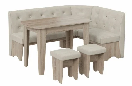 Кухонный комплект Барселона дуб сонома трюфель, микровелюр Duna Brilliant