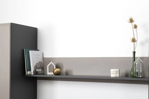 Полка открытая Сидней 16.486 антрацит/веллюто капучино