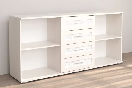 Комодино Кэт-4 бодега/caiman белый