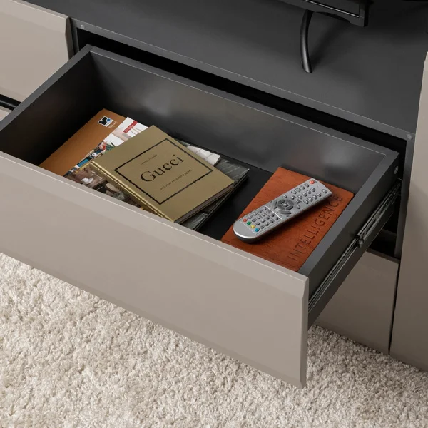 Тумба под ТВ Сидней 13.63 антрацит/веллюто капучино