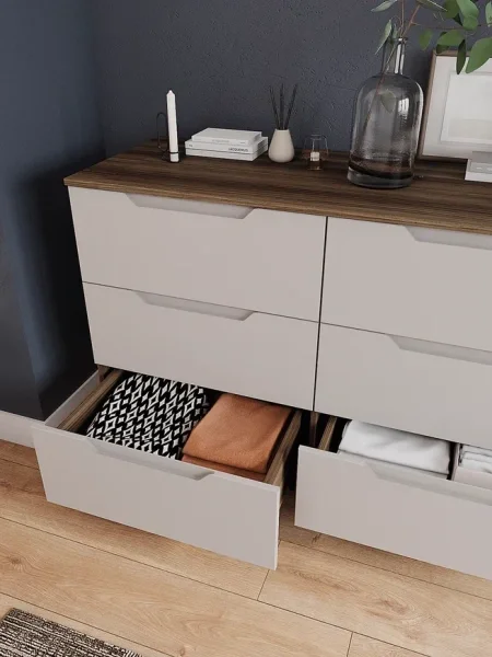 Комод Роза 1300 орех франклин/бежевый скин тренто