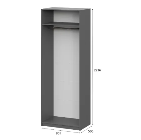 Шкаф ШК-5 (800) графит серый