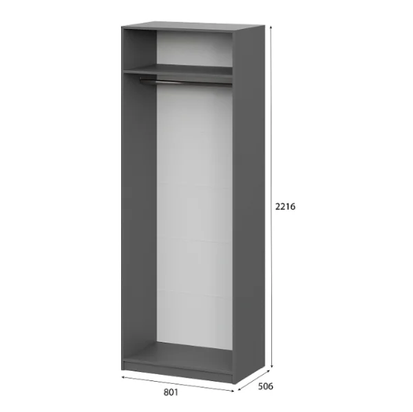 Шкаф ШК-5 (800) графит серый