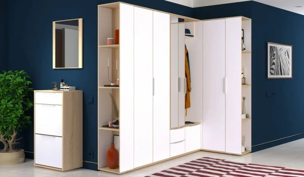 Обувница Куба 13.114 дуб сонома/белый премиум