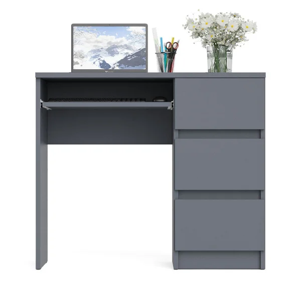 Стол компьютерный три ящика МС-6 графит (правый)