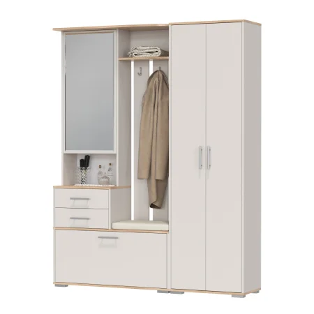 Модульная прихожая Домино дуб крафт золотой/кашемир серый