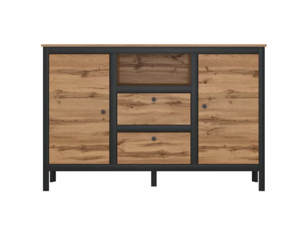 Тумба Лофт KOM2D2S/150 дуб вотан/черный