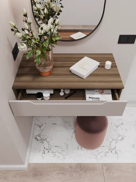 Тумба подвесная Роза 900 орех франклин/бежевый скин тренто